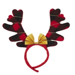 SERRE TETE CERF TARTAN H.28CM