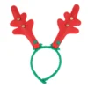 SERRE TETE NOEL CERF VERT ET ROUGE 26X30CM