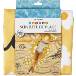SERVIETTE PLAGE POP 70X140CM