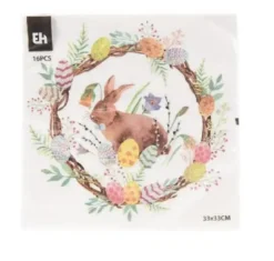 SERVIETTES PAQUES 33X33CM X16 PIECES