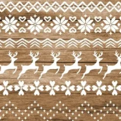 SERVIETTES IMPRIMEES 33X33CM X20 PCES DEERS BANNER WOOD