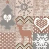 SERVIETTES IMPRIMEES 33X33CM X20 PCES XMAS PATCHWORKS
