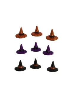 SET 3 MINI CHAPEAUX DE SORCIERE 3X2.5X3CM