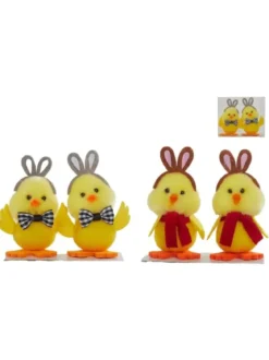 SET 2 POUSSINS DEGUISES EN LAPIN