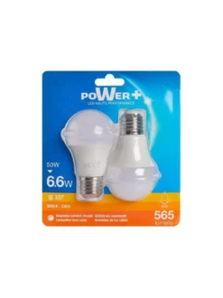 SET 2 AMP.LED E27 7W 45W A55 LIC
