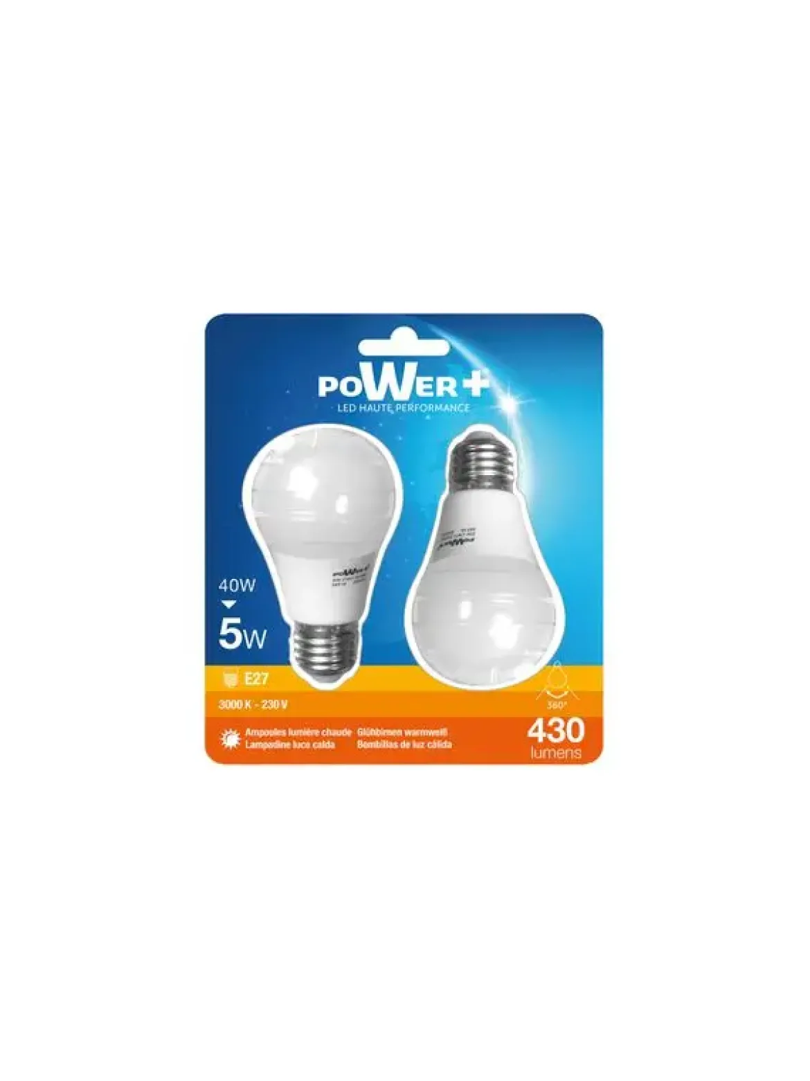 SET 2 AMP.LED E27 5W 40W A55 LIC
