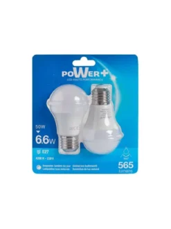 SET 2 AMP.LED E27 7W 45W A55 LIC