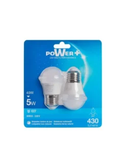 SET 2 AMP.LED E27 5W 40W G45 LIC