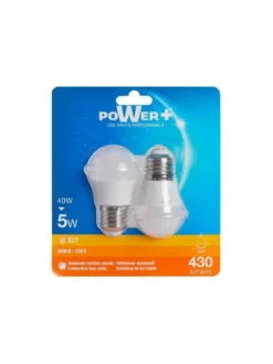 SET 2 AMP.LED E27 5W 40W G45 LIC