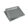 SET 20 ASSIETTES CARREE CARTON 23X23CM ARGENT
