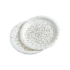 SET 6 ASSIETTES CARTON D.18.5CM CONFETTIS OR