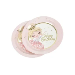 SET 6 ASSIETTES CARTON D.18.5CM PRINCESSE CHEVAL