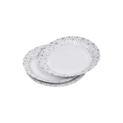 SET 6 ASSIETTES ETOILE ARGENT 18CM