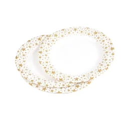 SET 6 ASSIETTES ETOILE OR D.18CM