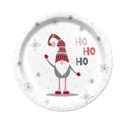 SET 6 ASSIETTES RONDES GREETING SEASON D.23CM
