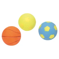 SET 3 BALLES CAOUTCHOUC D.5.5CM