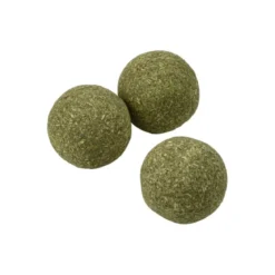 SET 3 BALLES D HERBE A CHAT D.3.7CM