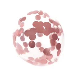 SET 6 BALLONS CONFETTIS ROSE GOLD D.30CM