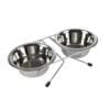 SET 2 BOLS INOX SUPPORT METAL 2X350ML 2X13.5X9CM