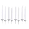 SET 24 BOUGIES ANNIVERSAIRE H.5.5CM BLANC
