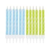 SET 12 BOUGIES ANNIVERSAIRE MAGIQUE H.6CM BLEU ET VERT