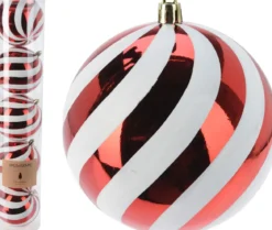 SET BOULES NOEL D.10CM X5 PIECES