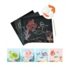 SET 4 CARTES A GRATTER 20X20CM SIRENES