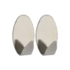 SET 2 CROCHETS ACIER INOXYDABLE 3M OVAL CHROME
