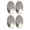 SET 4 CROCHETS ACIER INOXYDABLE 3M OVAL CHROME