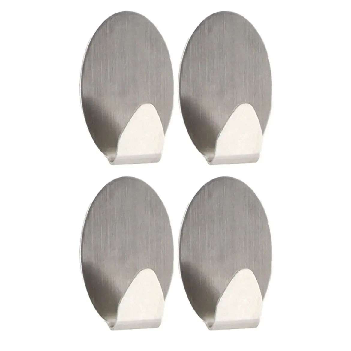 SET 4 CROCHETS ACIER INOXYDABLE 3M OVAL CHROME