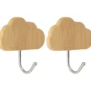 SET 2 CROCHETS BAMBOU ACIER INOXYDABLE 3M NUAGE