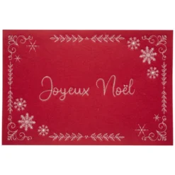 SET DE TABLE FEUTRINE BRODE JOYEUX NOEL 45X30CM