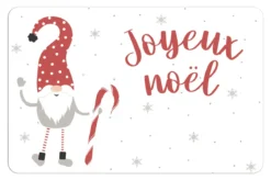 SET DE TABLE LUTIN DE NOEL JOYEUX NOEL 45X30CM