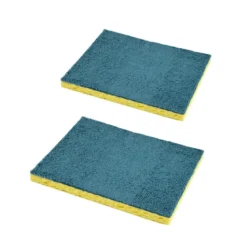SET 2 EPONGES ABSORBANTES VEGETALES MICROFIBRE 15X12X1.2CM