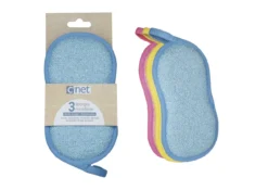SET 3 EPONGES MICROFIBRE 1 FACE IMPRIME 18X8CM