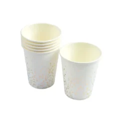 SET 6 GOBELETS CARTON 25CL CONFETTIS OR