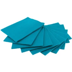 SET 10 LAVETTES NON TISSE BLEU