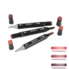 SET 3 MARQUEURS DOUBLE POINTE ROUGE