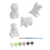 SET 4 MINIATURES A PEINDRE CERAMIQUE LE MONDE DE LA JUNGLE
