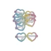 SET 6 PAIRES DE LUNETTES COEUR PAPIER MULTICOLORE RAINBOW
