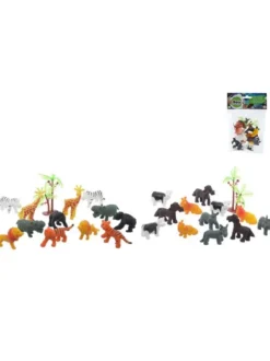 SET 13 PIECES ANIMAUX FERME SAVANE