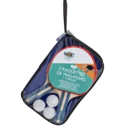 SET 2 RAQUETTES PINGPONG AVEC 3 BALLES