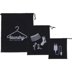 SET 3 SACS RANGEMENT AJUSTABLES NOIR