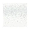 SET 20 SERVIETTES COCKTAIL 3 PLIS 25X25CM CONFETTIS ARGENT