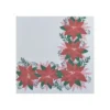 SET 20 SERVIETTES COCKTAIL 3 PLIS 25X25CM POINSETTIAS