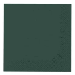 SET 20 SERVIETTES COCKTAIL 3 PLIS 25X25CM VERT