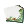 SET 20 SERVIETTES IMPRIMEES NOEL DECOR POMMES DE PIN 33X33CM