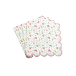 SET 20 SERVIETTES PAPIER 3 PLIS 33X33CM PRINCESSE NATURE