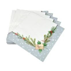 SET 20 SERVIETTES PAPIER 3 PLIS 33X33CM BRANCHE DE SAPIN
