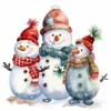 SET 20 SERVIETTES 3 PLIS 33X33CM 3 BONHOMMES DE NEIGE